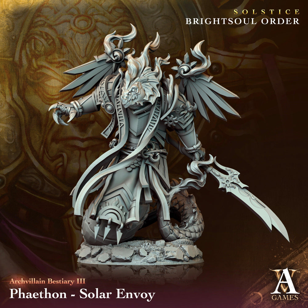 3D Printed Archvillain Games Phaethon - Solar Envoy Archvillain Bestiary Vol. III 28 32mm D&D (Online Only)