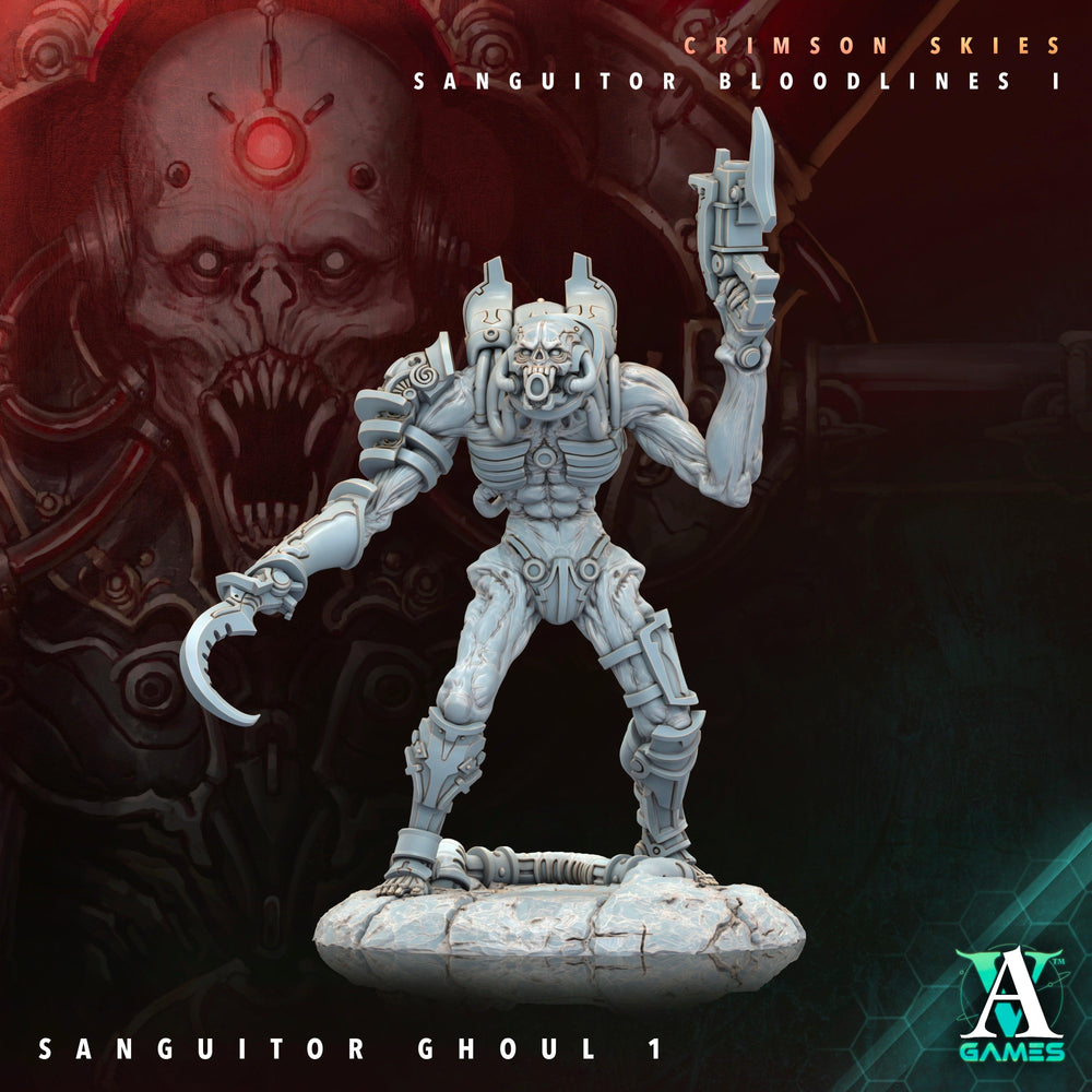3D Printed Archvillain Games Sanguitor Ghouls Crimson Skies - Sanguitor Bloodlines Bloodright - Anathema 28 32mm D&D (Online Only)