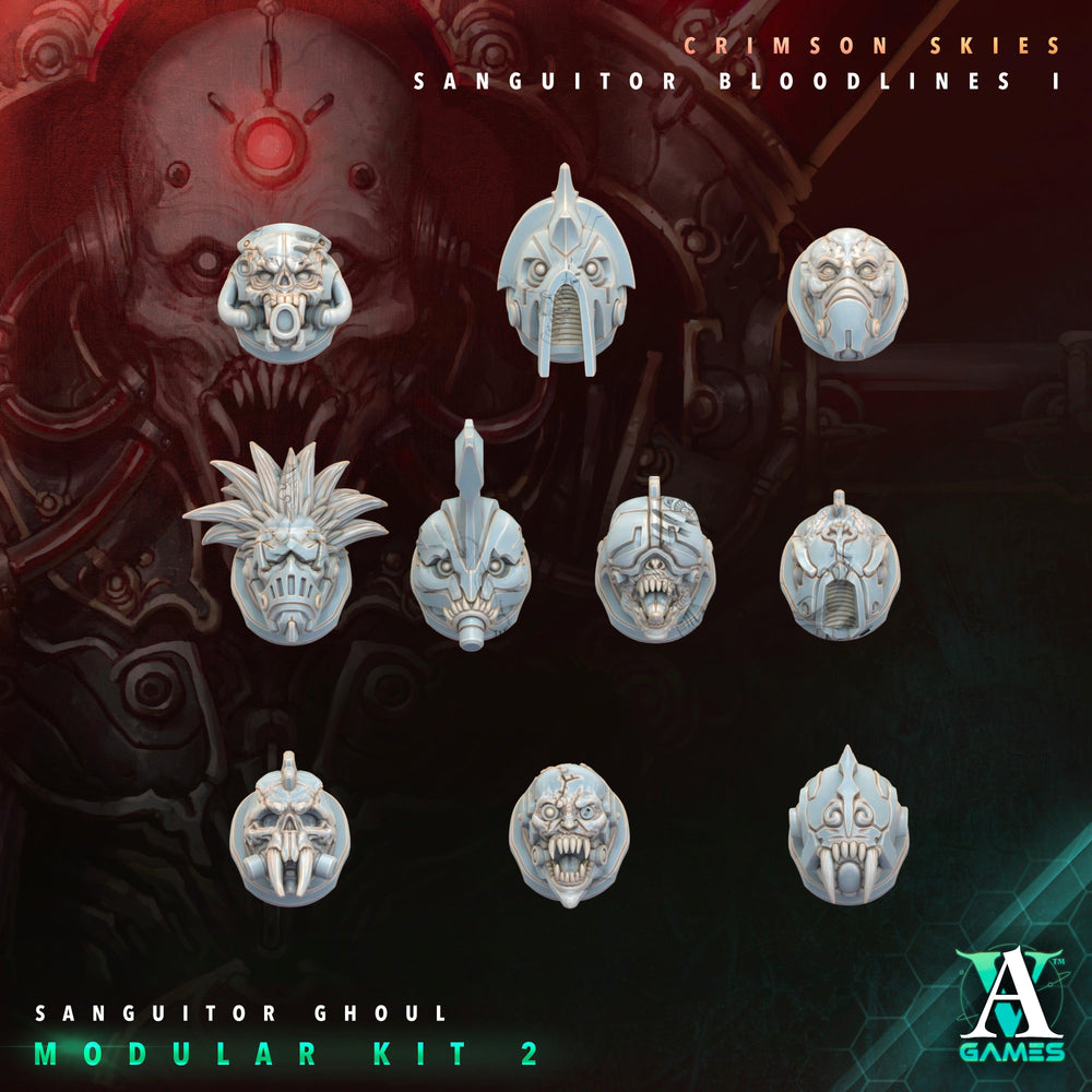 3D Printed Archvillain Games Sanguitor Ghouls Crimson Skies - Sanguitor Bloodlines Bloodright - Anathema 28 32mm D&D (Online Only)