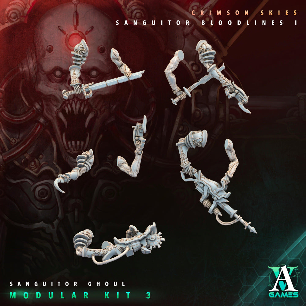 3D Printed Archvillain Games Sanguitor Ghouls Crimson Skies - Sanguitor Bloodlines Bloodright - Anathema 28 32mm D&D (Online Only)