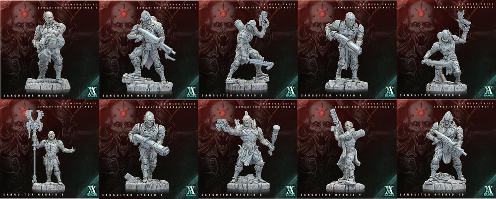 3D Printed Archvillain Games Sanguitor Hybrids Crimson Skies - Sanguitor Bloodlines Bloodright - Anathema 28 32mm D&D (Online Only)