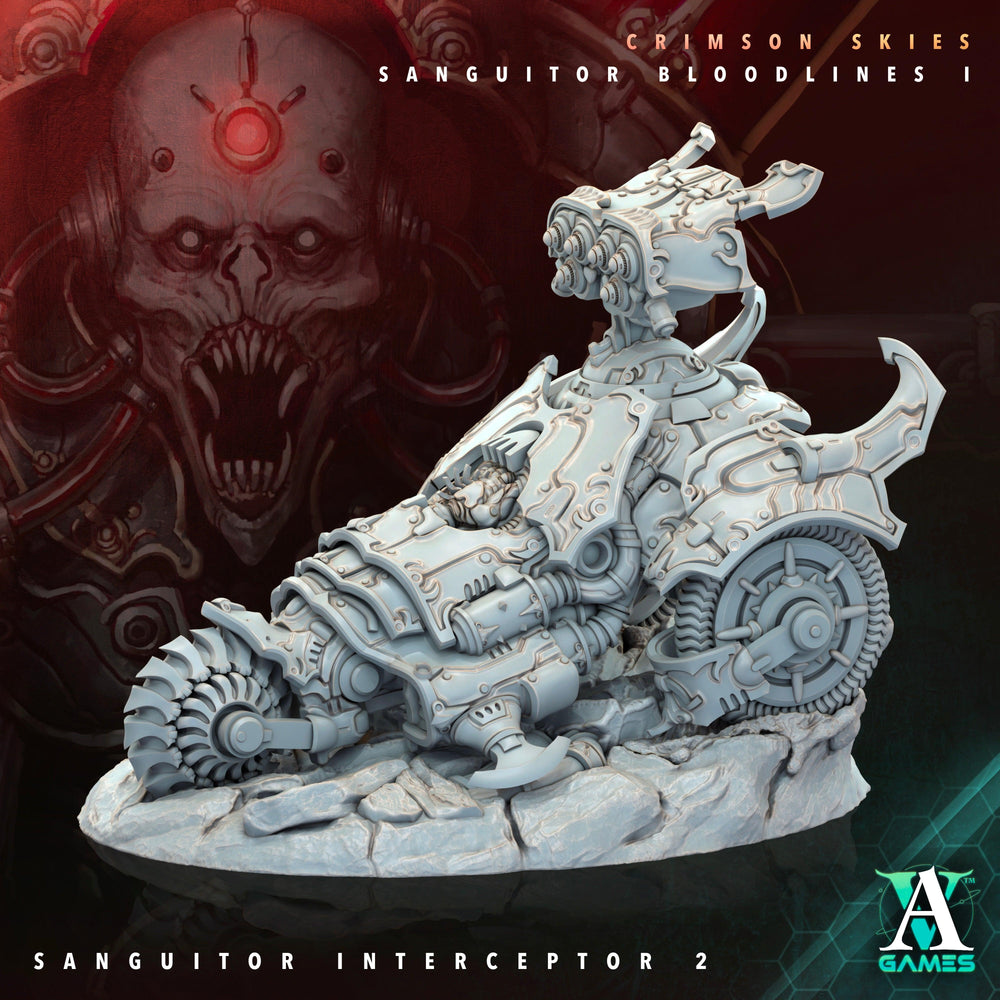 3D Printed Archvillain Games Sanguitor Interceptors Crimson Skies - Sanguitor Bloodlines Bloodright - Anathema 28 32mm D&D (Online Only)
