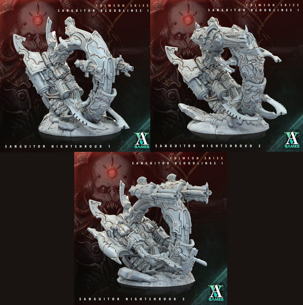 3D Printed Archvillain Games Sanguitor Nightshrouds Crimson Skies - Sanguitor Bloodlines Bloodright - Anathema 28 32mm D&D (Online Only)