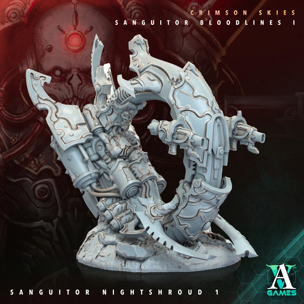 3D Printed Archvillain Games Sanguitor Nightshrouds Crimson Skies - Sanguitor Bloodlines Bloodright - Anathema 28 32mm D&D (Online Only)