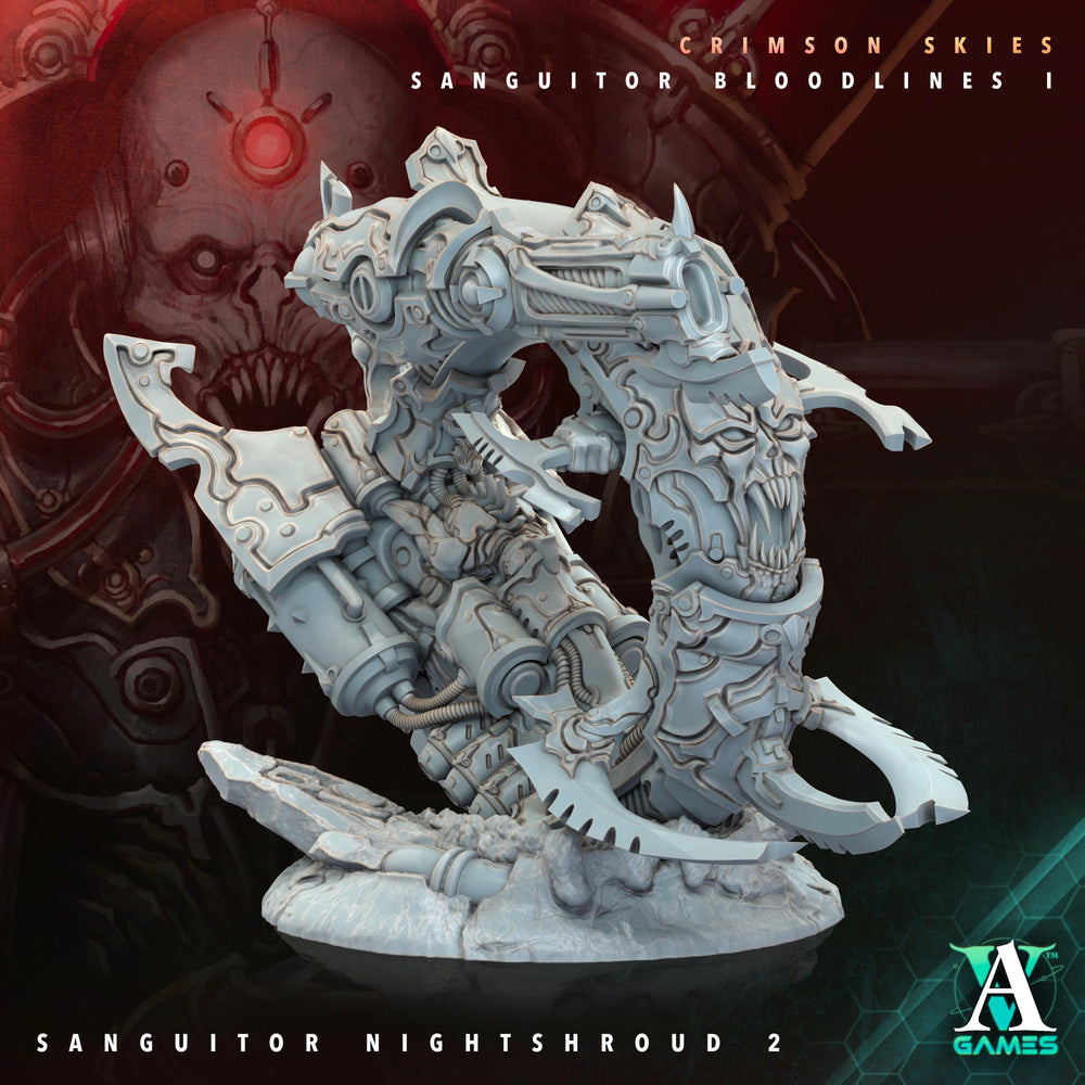 3D Printed Archvillain Games Sanguitor Nightshrouds Crimson Skies - Sanguitor Bloodlines Bloodright - Anathema 28 32mm D&D (Online Only)