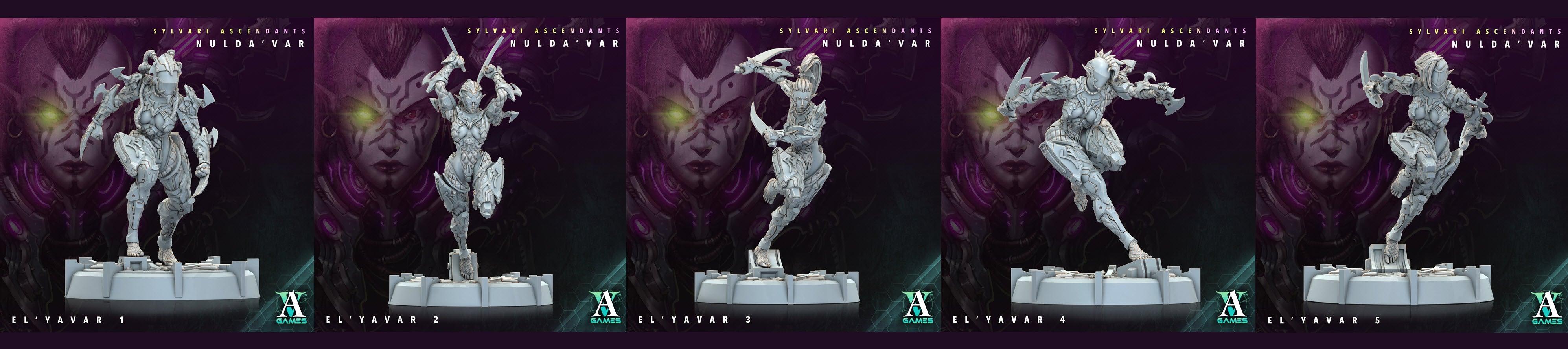 3D Printed Archvillain Games Sylvari Ascendants - Nulda Var El Yavar 28 32mm D&D (Online Only)