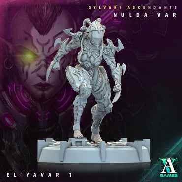 3D Printed Archvillain Games Sylvari Ascendants - Nulda Var El Yavar 28 32mm D&D (Online Only)