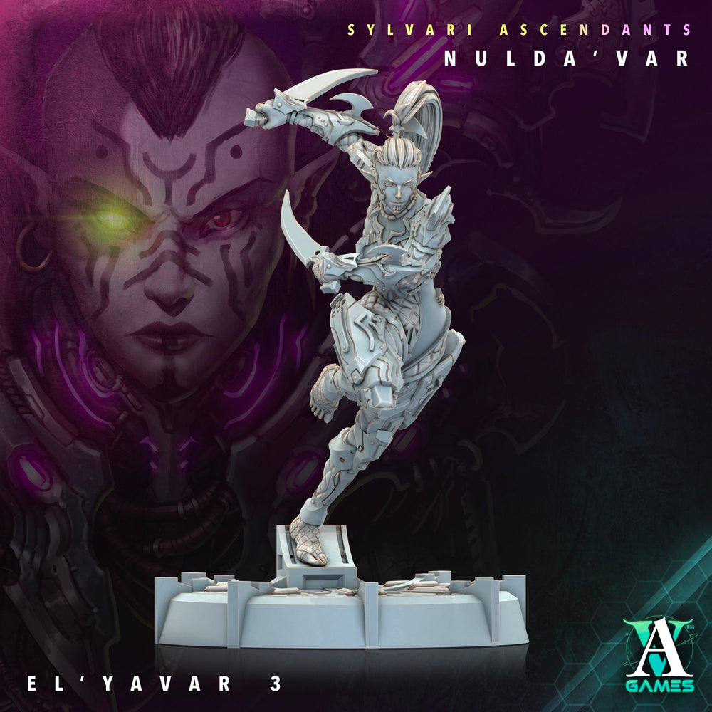 3D Printed Archvillain Games Sylvari Ascendants - Nulda Var El Yavar 28 32mm D&D (Online Only)