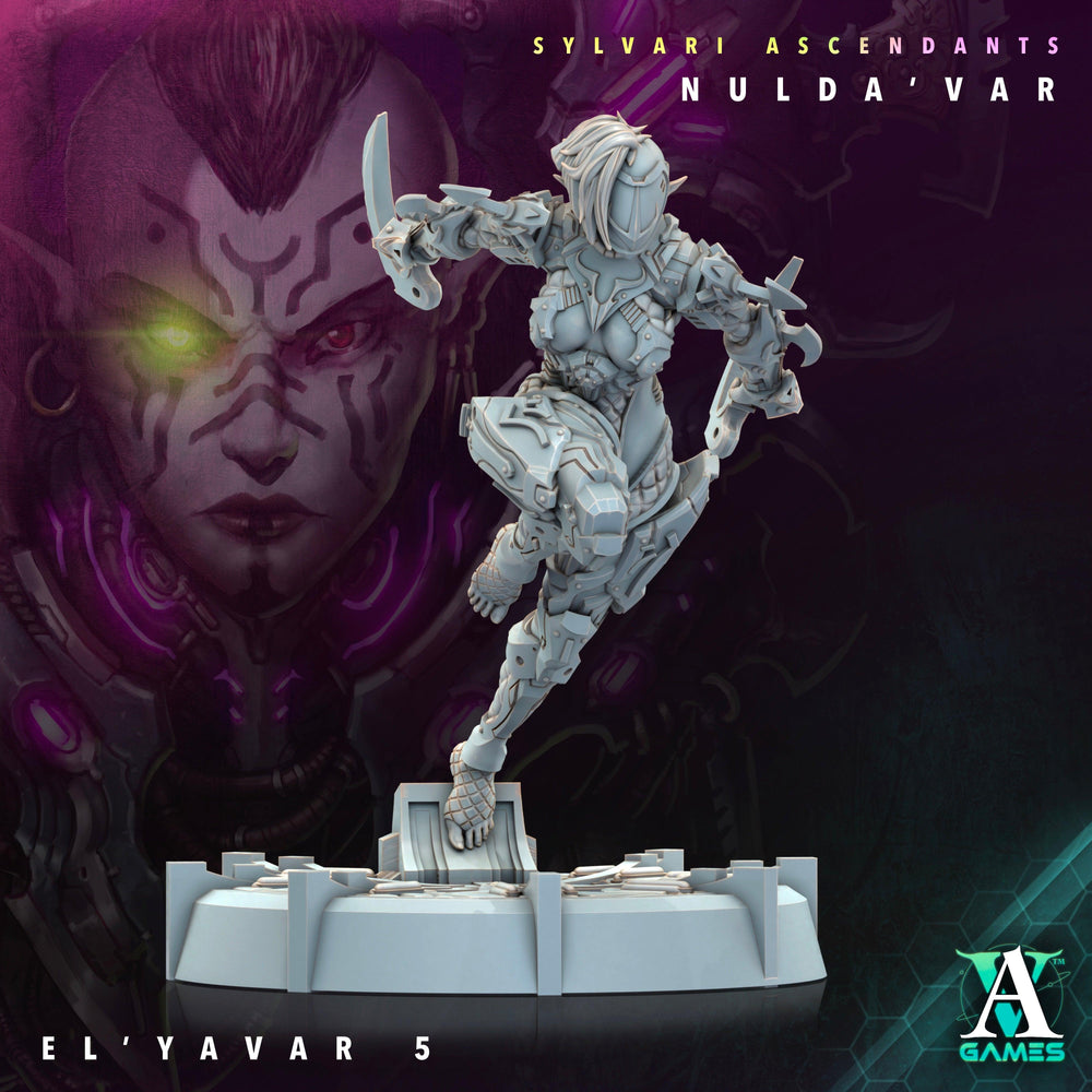 3D Printed Archvillain Games Sylvari Ascendants - Nulda Var El Yavar 28 32mm D&D (Online Only)
