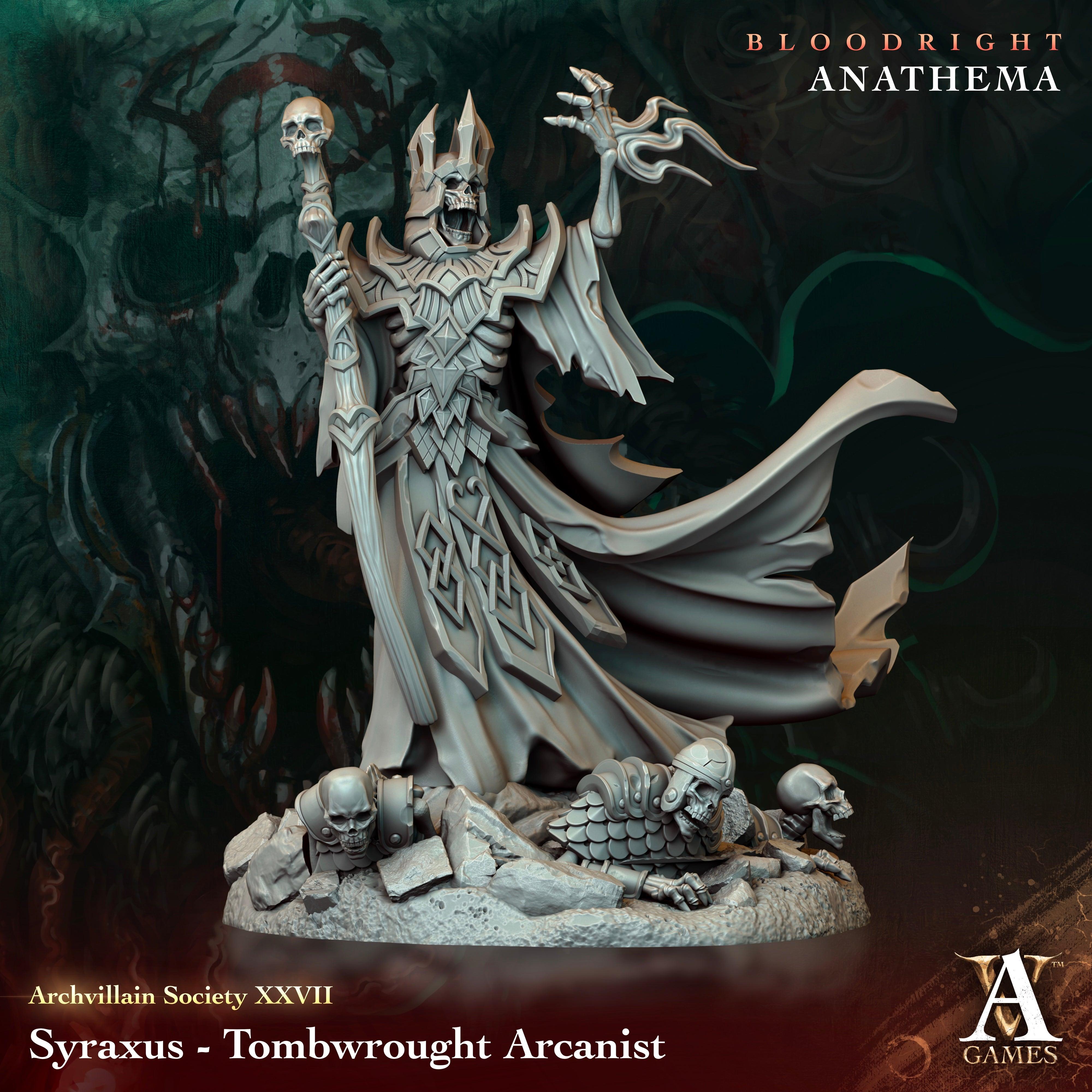 3D Printed Archvillain Games Syraxus - Tombwrought Arcanist Archvillain Society Vol. XXVIII 28 32mm D&D (Online Only)