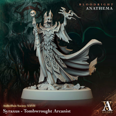 3D Printed Archvillain Games Syraxus - Tombwrought Arcanist Archvillain Society Vol. XXVIII 28 32mm D&D (Online Only)