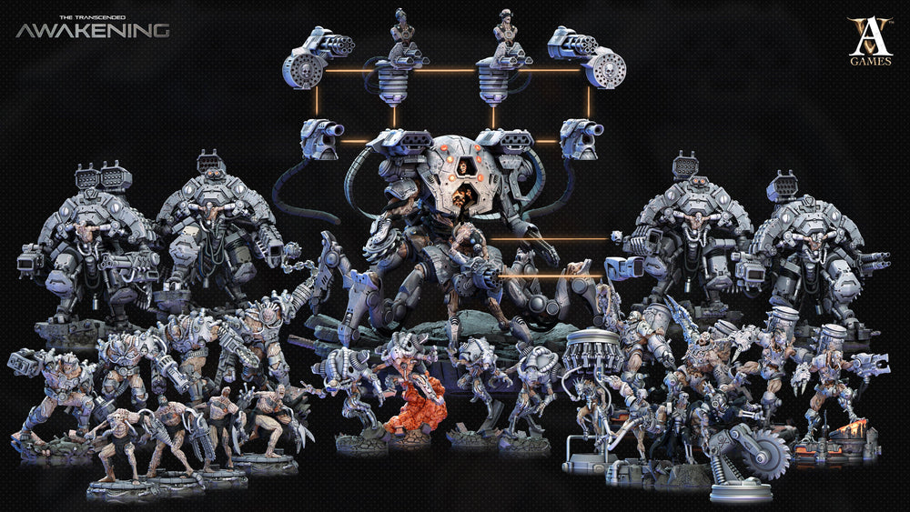 3D Printed Archvillain Games Trancended Lablumps - The Transcended 28 32mm D&D (Online Only)