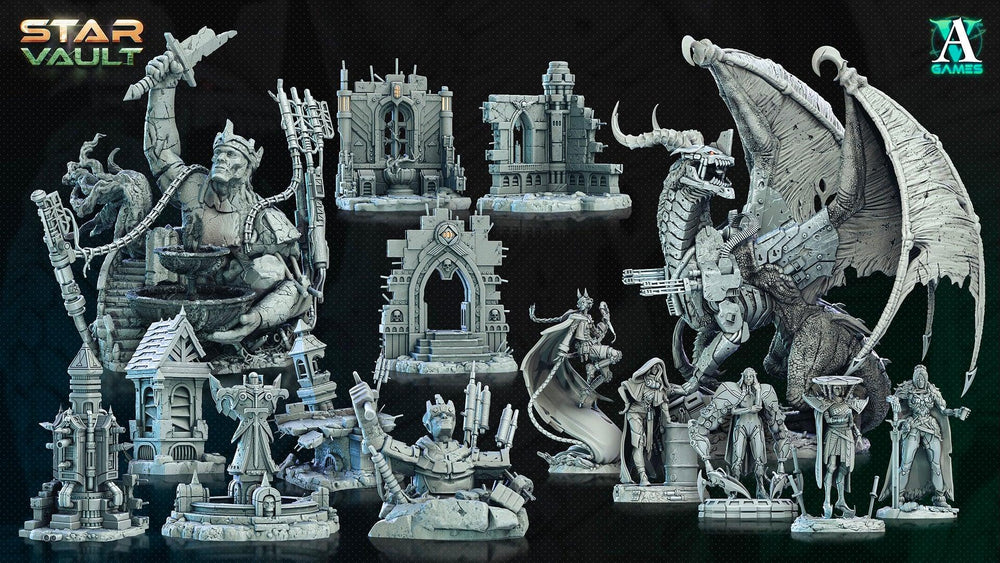 3D Printed Archvillain Games Xarga Galactic Tyrant The Star Vault 28 32mm D&D (Online Only)