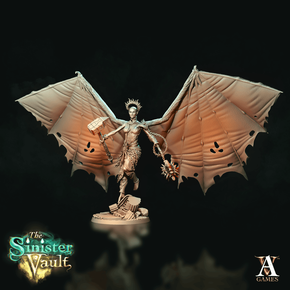 3D Printed Archvillain Games Zadkiel the Fallen The Sinister Vault 28 32mm D&D (Online Only)