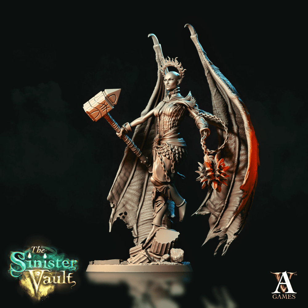 3D Printed Archvillain Games Zadkiel the Fallen The Sinister Vault 28 32mm D&D (Online Only)