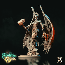 3D Printed Archvillain Games Zadkiel the Fallen The Sinister Vault 28 32mm D&D (Online Only)