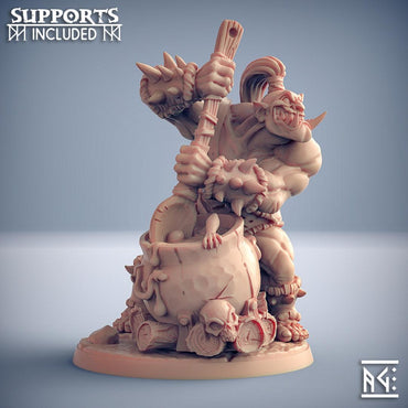 3D Printed Artisan Guild Burtz Dwarfstew - Ogre Cook 28mm 32mm DnD (Online Only)