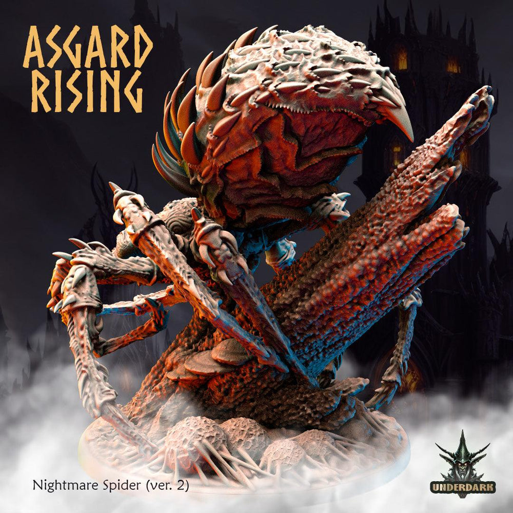 3D Printed Asgard Nightmare Spider Version 2 28 32 mm Wargaming DnD (Online Only)