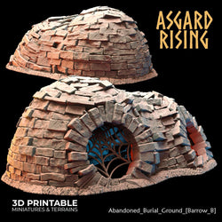3D Printed Asgard Rising Abandoned Burial Ground Burrows 28 32 mm Wargaming DnD (Online Only)