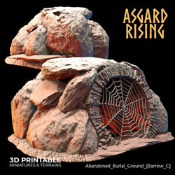 3D Printed Asgard Rising Abandoned Burial Ground Burrows 28 32 mm Wargaming DnD (Online Only)