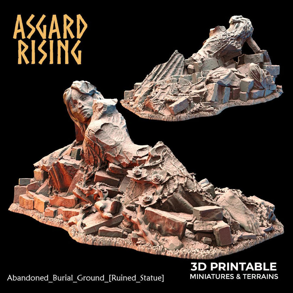 3D Printed Asgard Rising Abandoned Burial Ground Ruins 28 32 mm Wargaming DnD (Online Only)
