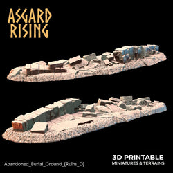 3D Printed Asgard Rising Abandoned Burial Ground Ruins 28 32 mm Wargaming DnD (Online Only)