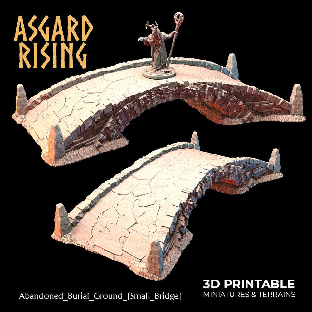 3D Printed Asgard Rising Abandoned Burial Ground Small Brdge 28 32 mm Wargaming DnD (Online Only)