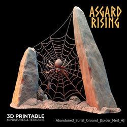3D Printed Asgard Rising Abandoned Burial Ground Spider Nests 28 32 mm Wargaming DnD (Online Only)