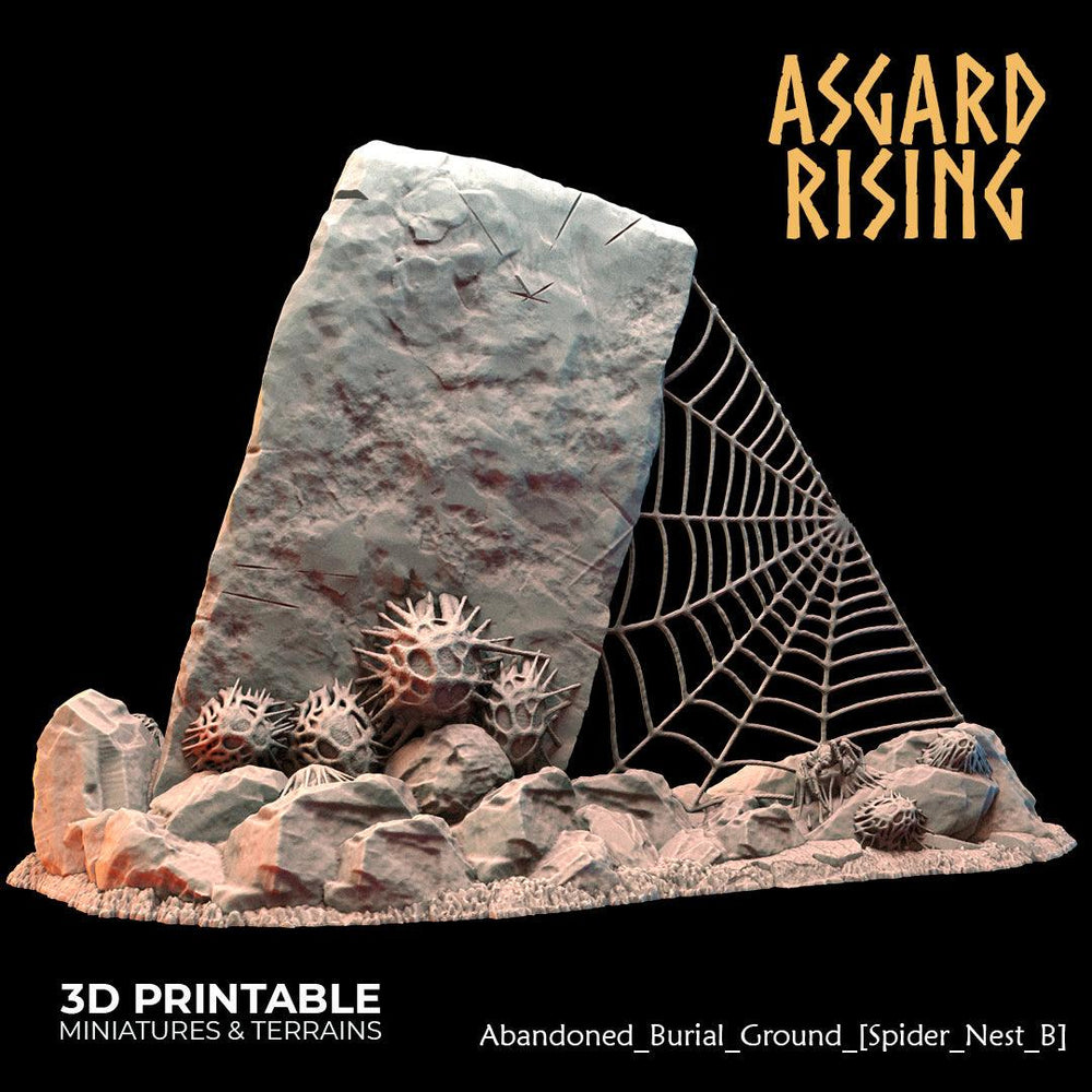 3D Printed Asgard Rising Abandoned Burial Ground Spider Nests 28 32 mm Wargaming DnD (Online Only)