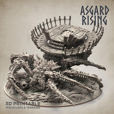 3D Printed Asgard Rising Ancient Spider Queen with Palanquin 32mm D&D (Online Only)