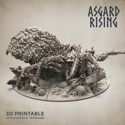 3D Printed Asgard Rising Ancient Spider Queen with Palanquin 32mm D&D (Online Only)