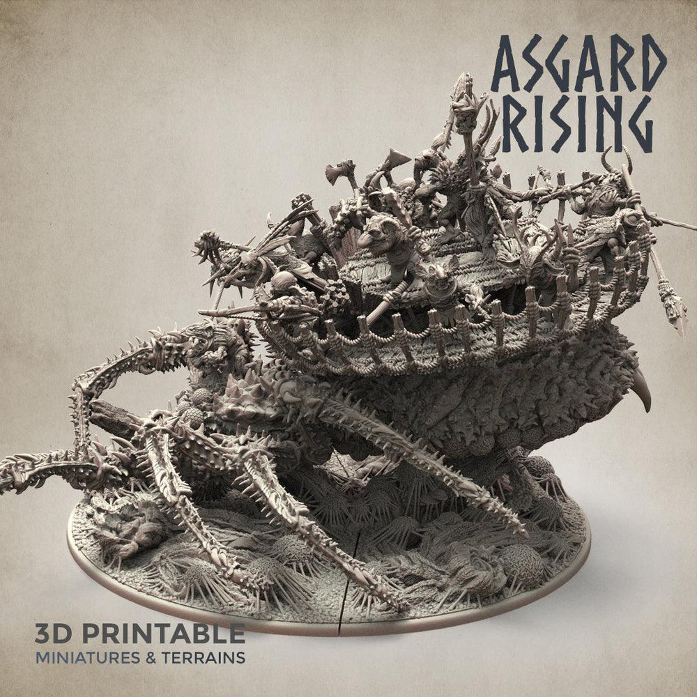 3D Printed Asgard Rising Ancient Spider Queen with Palanquin 32mm D&D (Online Only)