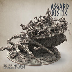 3D Printed Asgard Rising Ancient Spider Queen with Palanquin 32mm D&D (Online Only)