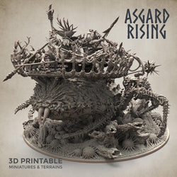 3D Printed Asgard Rising Ancient Spider Queen with Palanquin 32mm D&D (Online Only)