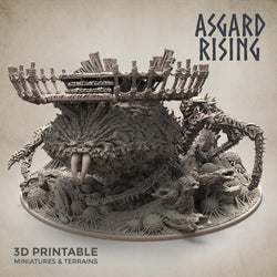 3D Printed Asgard Rising Ancient Spider Queen with Palanquin 32mm D&D (Online Only)