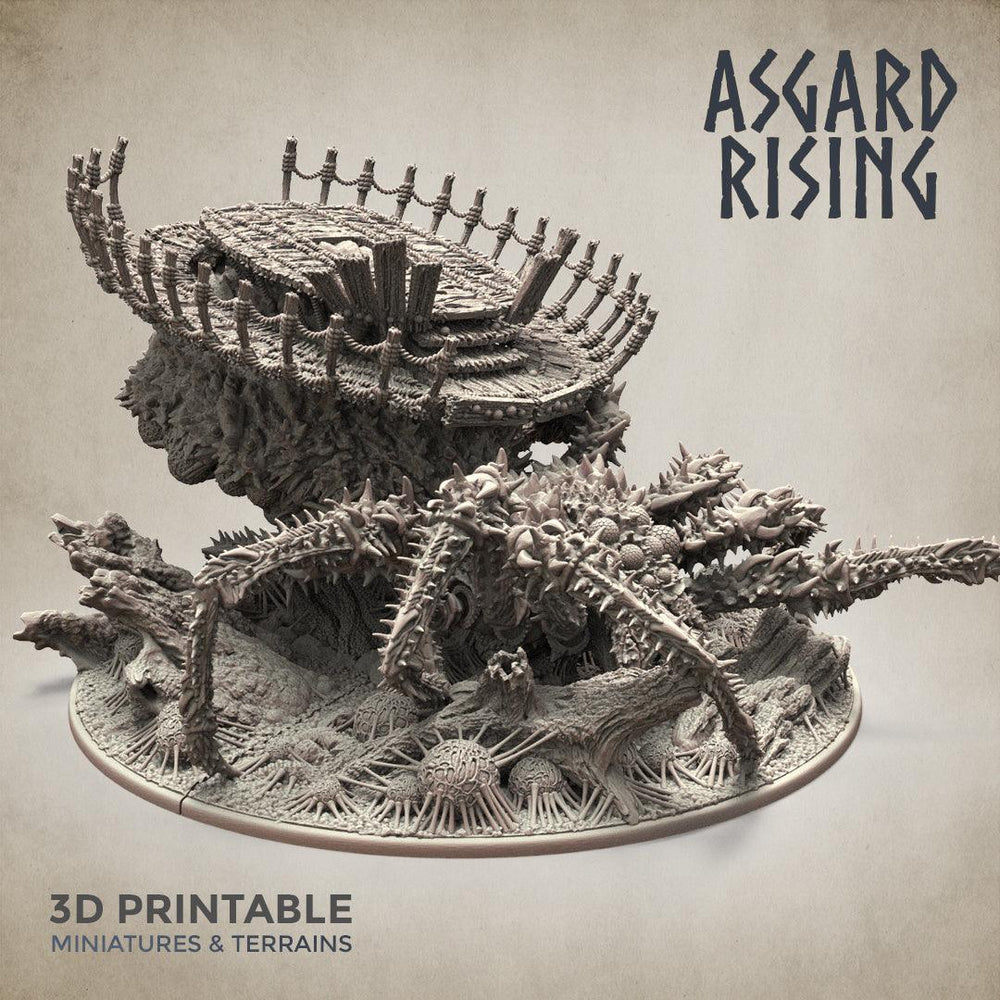 3D Printed Asgard Rising Ancient Spider Queen with Palanquin 32mm D&D (Online Only)