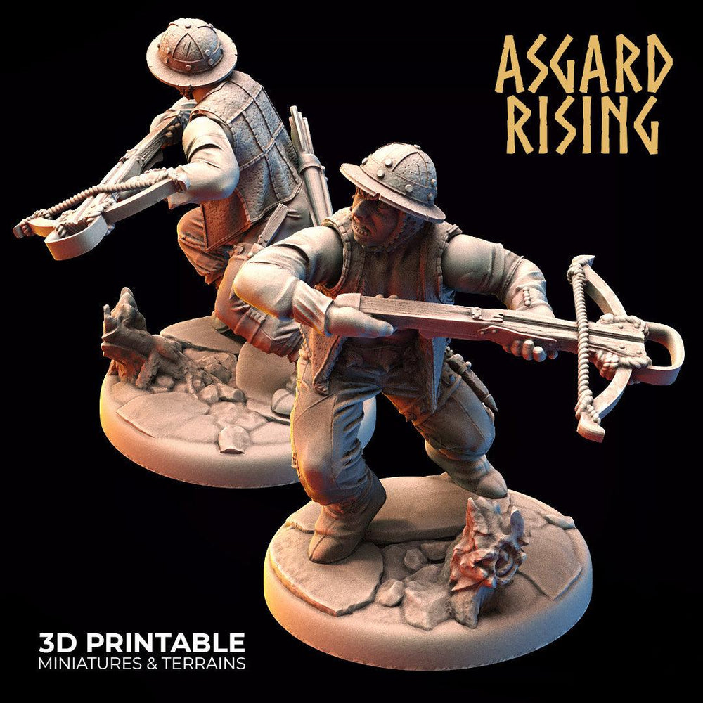 3D Printed Asgard Rising Bandit Deserters Crossbow Modular Warband 28mm - 32mm (Online Only)