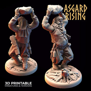 3D Printed Asgard Rising Bandit Deserters Slingers Modular Warband 28mm - 32mm (Online Only)