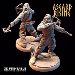 3D Printed Asgard Rising Bandit Deserters Slingers Modular Warband 28mm - 32mm (Online Only)