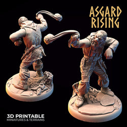 3D Printed Asgard Rising Bandit Deserters Slingers Modular Warband 28mm - 32mm (Online Only)