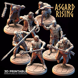 3D Printed Asgard Rising Bandit Outcast Modular Warband 28mm - 32mm Ragnarok D&D (Online Only)