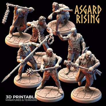 3D Printed Asgard Rising Bandit Outcast Modular Warband 28mm - 32mm Ragnarok D&D (Online Only)