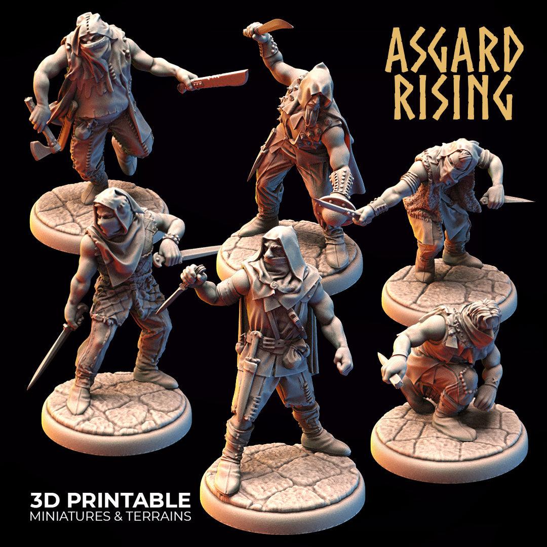 3D Printed Asgard Rising Bandit Rogues Modular Warband 28mm - 32mm Ragnarok D&D (Online Only)