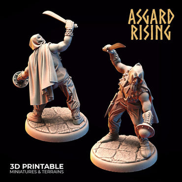 3D Printed Asgard Rising Bandit Rogues Modular Warband 28mm - 32mm Ragnarok D&D (Online Only)