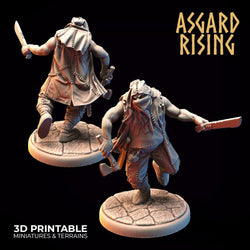 3D Printed Asgard Rising Bandit Rogues Modular Warband 28mm - 32mm Ragnarok D&D (Online Only)