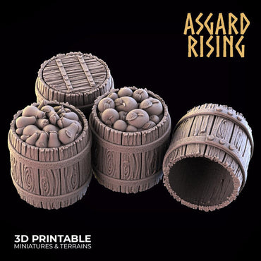 3D Printed Asgard Rising Barrels and Tops Set 28mm - 32mm Ragnarok D&D (Online Only)