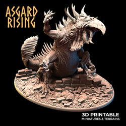 3D Printed Asgard Rising Basilisk #2 King of Serpents - 32mm D&D (Online Only)