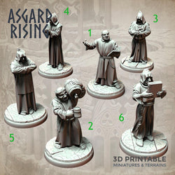 3D Printed Asgard Rising Brother Monks Set 28mm - 32mm Ragnarok D&D (Online Only)