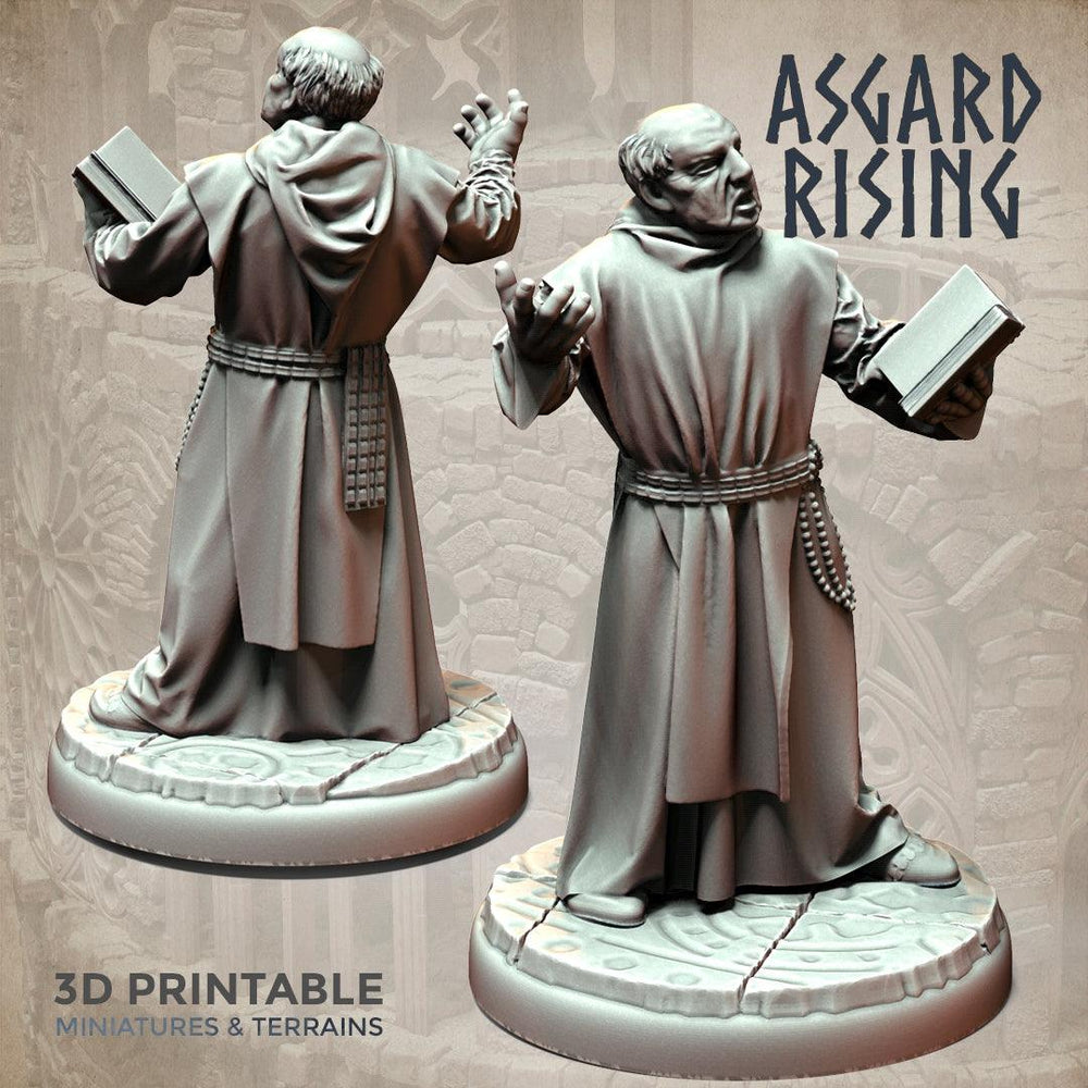 3D Printed Asgard Rising Brother Monks Set 28mm - 32mm Ragnarok D&D (Online Only)