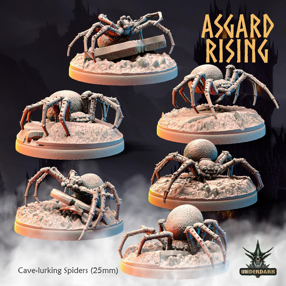3D Printed Asgard Rising Cave-Lurking Spiders Set 1 28 32 mm Wargaming DnD (Online Only)